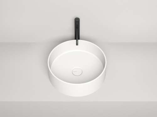 Раковина из искусственного камня S-Sense Salini ARMONIA 130112G 50х50 накладная цвет белый без отверстий под смеситель - фото 3